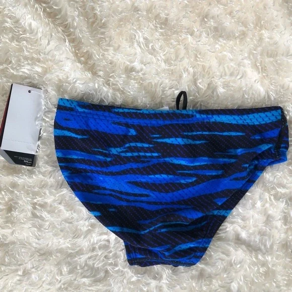 TYR Blue & Black Stripe Swimsuit Bottom